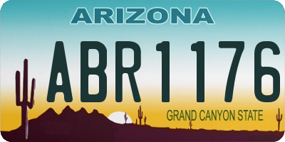 AZ license plate ABR1176