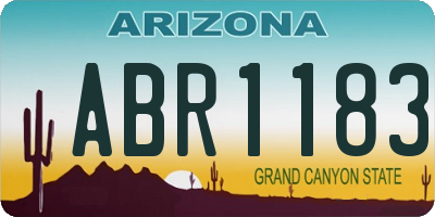 AZ license plate ABR1183