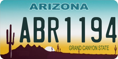 AZ license plate ABR1194