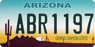 AZ license plate ABR1197