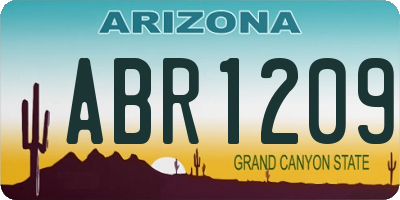AZ license plate ABR1209