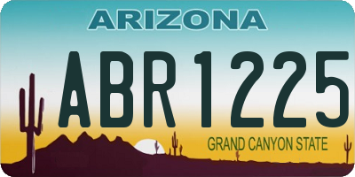 AZ license plate ABR1225