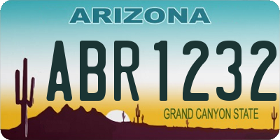 AZ license plate ABR1232