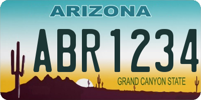 AZ license plate ABR1234
