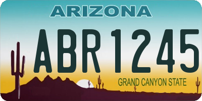 AZ license plate ABR1245