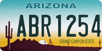 AZ license plate ABR1254