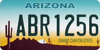 AZ license plate ABR1256