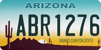 AZ license plate ABR1276