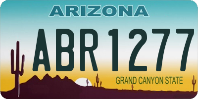 AZ license plate ABR1277