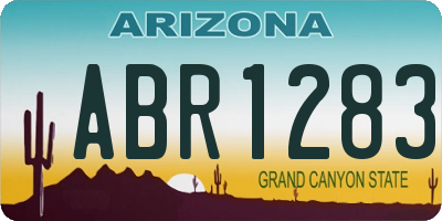 AZ license plate ABR1283