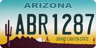 AZ license plate ABR1287