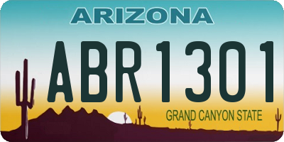 AZ license plate ABR1301