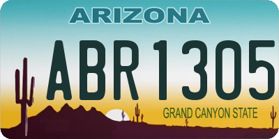 AZ license plate ABR1305
