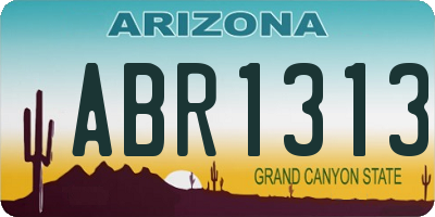 AZ license plate ABR1313