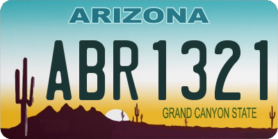 AZ license plate ABR1321