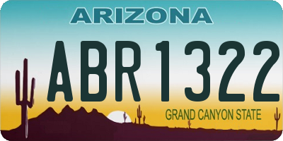 AZ license plate ABR1322