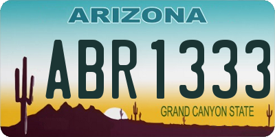 AZ license plate ABR1333