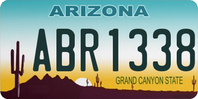 AZ license plate ABR1338