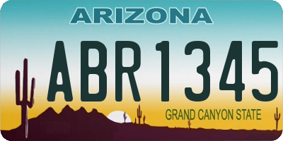 AZ license plate ABR1345