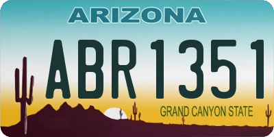 AZ license plate ABR1351