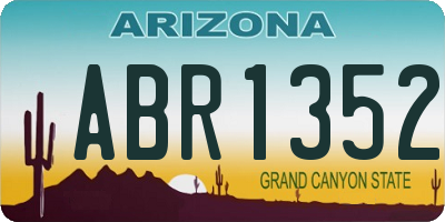 AZ license plate ABR1352