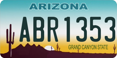 AZ license plate ABR1353
