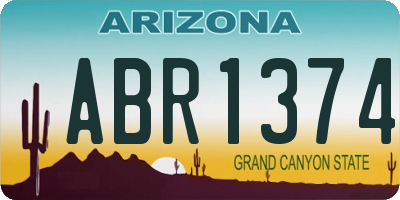 AZ license plate ABR1374