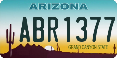 AZ license plate ABR1377