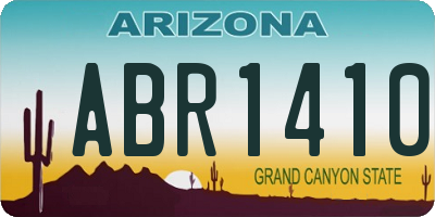 AZ license plate ABR1410