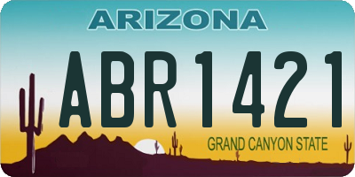 AZ license plate ABR1421