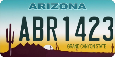 AZ license plate ABR1423
