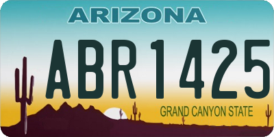 AZ license plate ABR1425