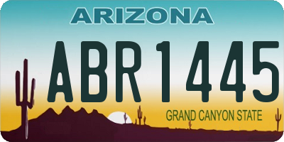 AZ license plate ABR1445