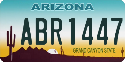 AZ license plate ABR1447