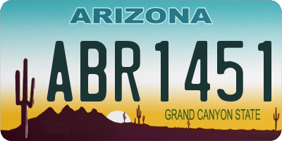 AZ license plate ABR1451
