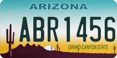 AZ license plate ABR1456