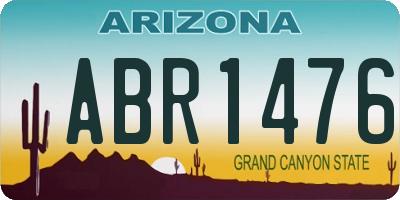 AZ license plate ABR1476