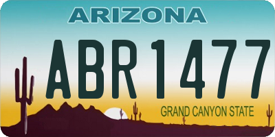 AZ license plate ABR1477