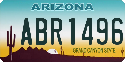 AZ license plate ABR1496