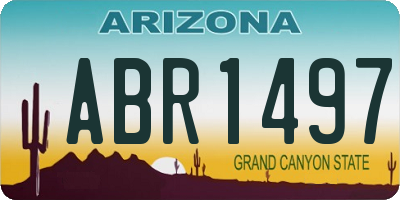 AZ license plate ABR1497