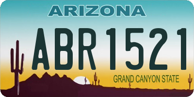 AZ license plate ABR1521
