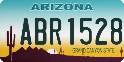 AZ license plate ABR1528
