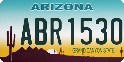 AZ license plate ABR1530