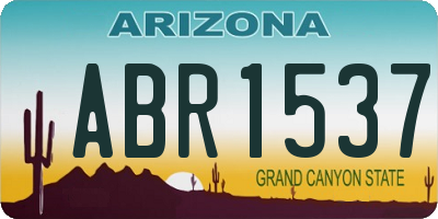 AZ license plate ABR1537