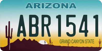 AZ license plate ABR1541