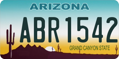AZ license plate ABR1542