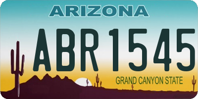 AZ license plate ABR1545