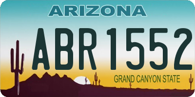 AZ license plate ABR1552