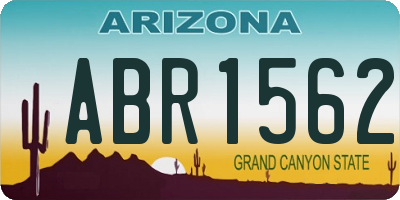 AZ license plate ABR1562