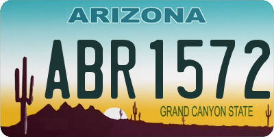 AZ license plate ABR1572